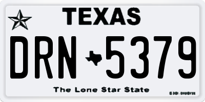 TX license plate DRN5379