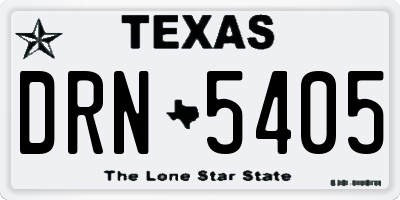 TX license plate DRN5405