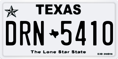 TX license plate DRN5410