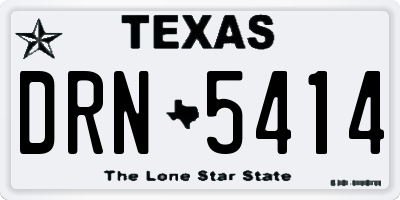 TX license plate DRN5414