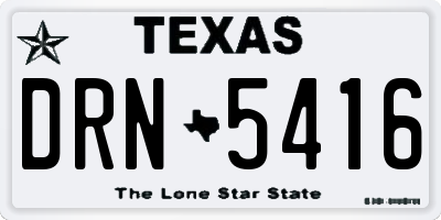 TX license plate DRN5416