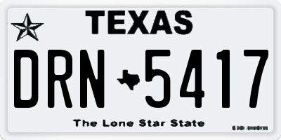 TX license plate DRN5417