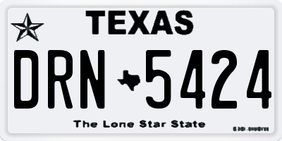 TX license plate DRN5424