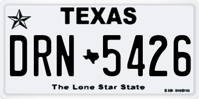 TX license plate DRN5426