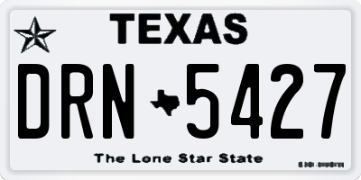 TX license plate DRN5427