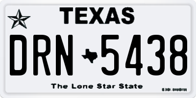 TX license plate DRN5438