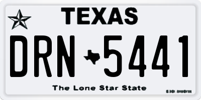 TX license plate DRN5441
