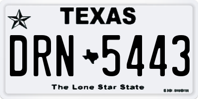TX license plate DRN5443