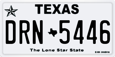 TX license plate DRN5446