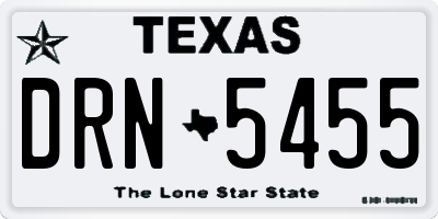 TX license plate DRN5455