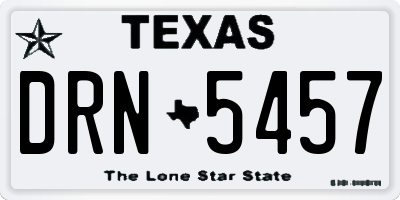 TX license plate DRN5457