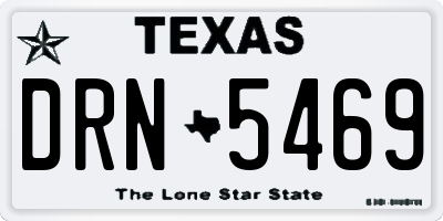 TX license plate DRN5469