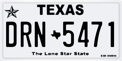 TX license plate DRN5471