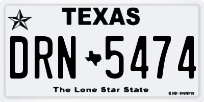 TX license plate DRN5474