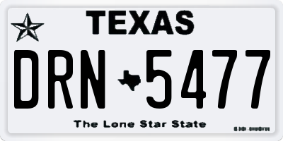 TX license plate DRN5477