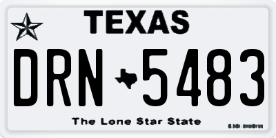 TX license plate DRN5483
