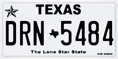 TX license plate DRN5484