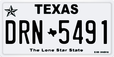 TX license plate DRN5491