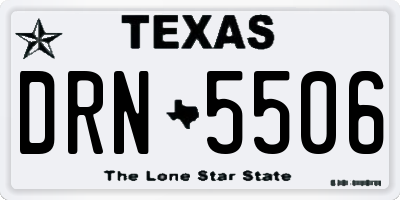 TX license plate DRN5506