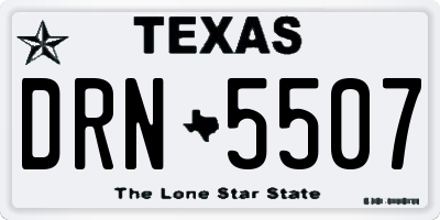 TX license plate DRN5507