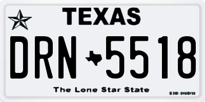 TX license plate DRN5518