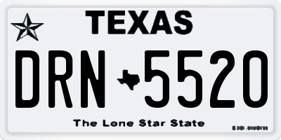 TX license plate DRN5520