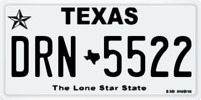 TX license plate DRN5522