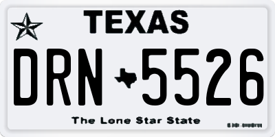 TX license plate DRN5526