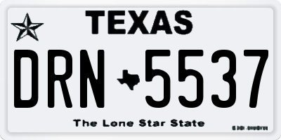 TX license plate DRN5537
