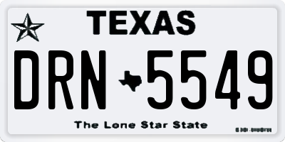 TX license plate DRN5549