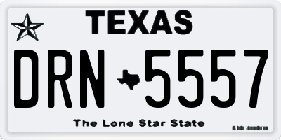 TX license plate DRN5557