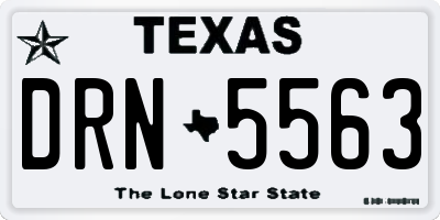 TX license plate DRN5563