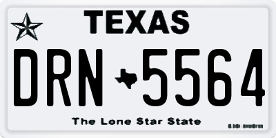 TX license plate DRN5564