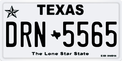 TX license plate DRN5565