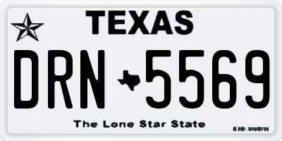 TX license plate DRN5569