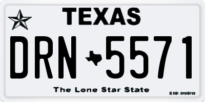 TX license plate DRN5571