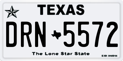 TX license plate DRN5572