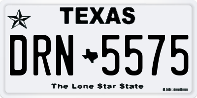 TX license plate DRN5575