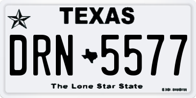 TX license plate DRN5577
