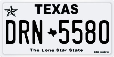 TX license plate DRN5580