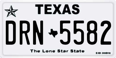 TX license plate DRN5582