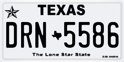 TX license plate DRN5586