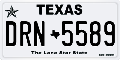 TX license plate DRN5589