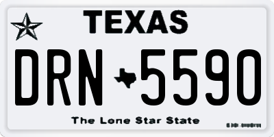 TX license plate DRN5590