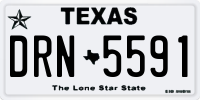 TX license plate DRN5591