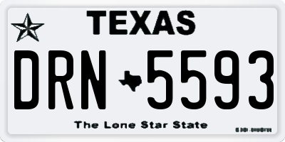 TX license plate DRN5593