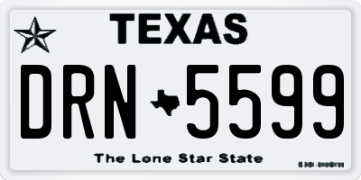 TX license plate DRN5599
