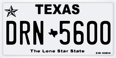 TX license plate DRN5600