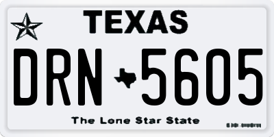 TX license plate DRN5605