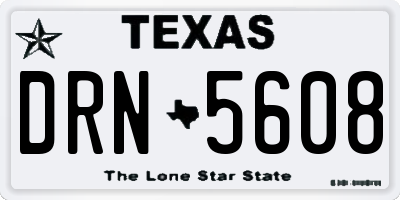 TX license plate DRN5608